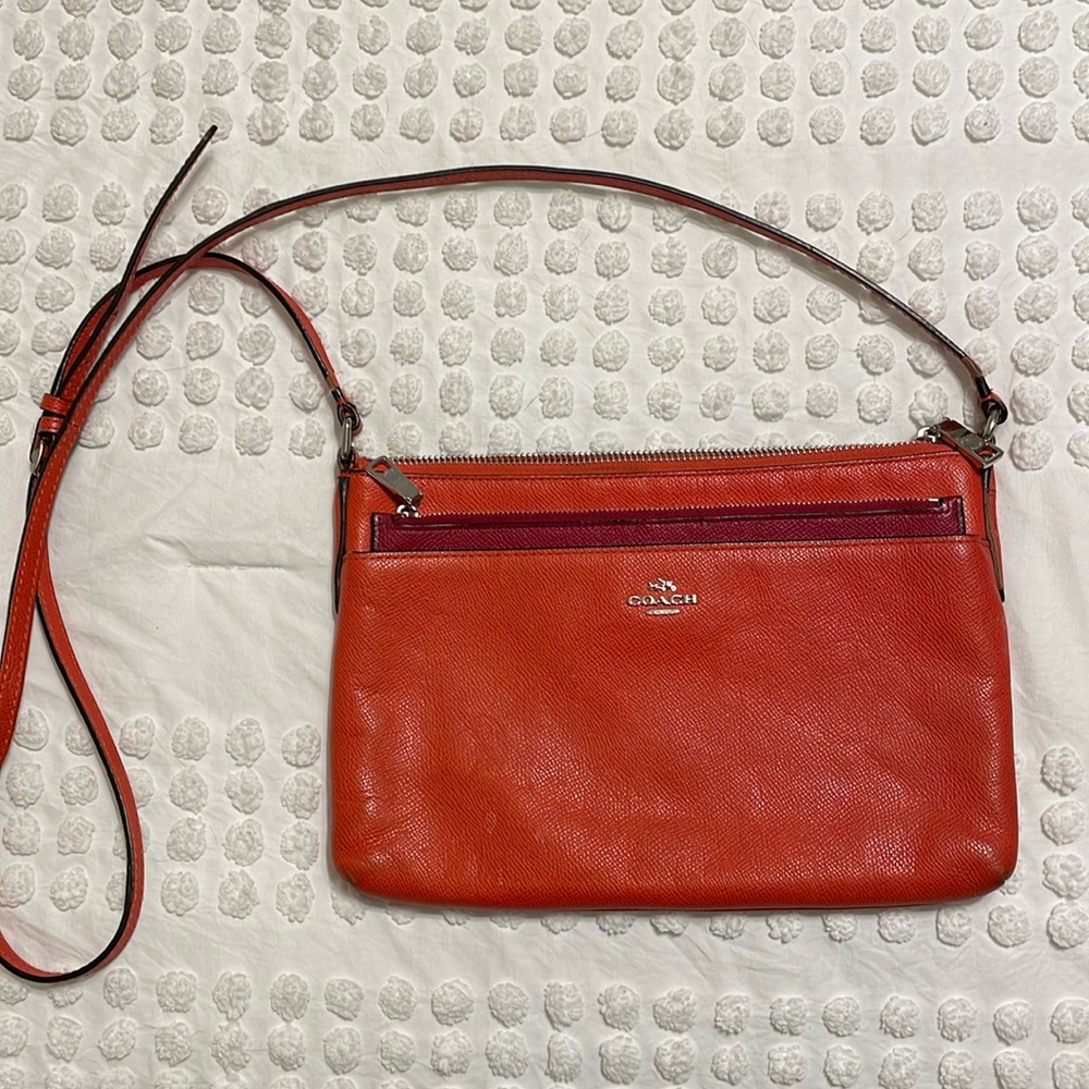 Coach Crossbody with zipper pouch